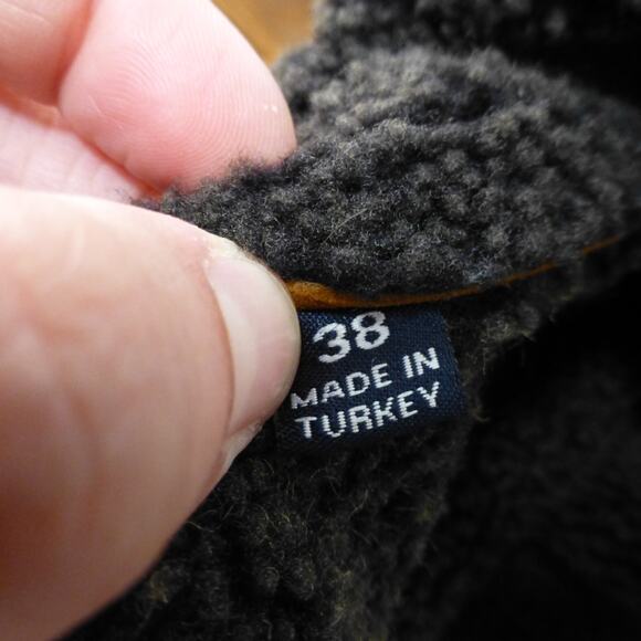 Moriano Spanish Merino Shearling Coat Mens 38 Brown Button Front - Picture 8 of 15